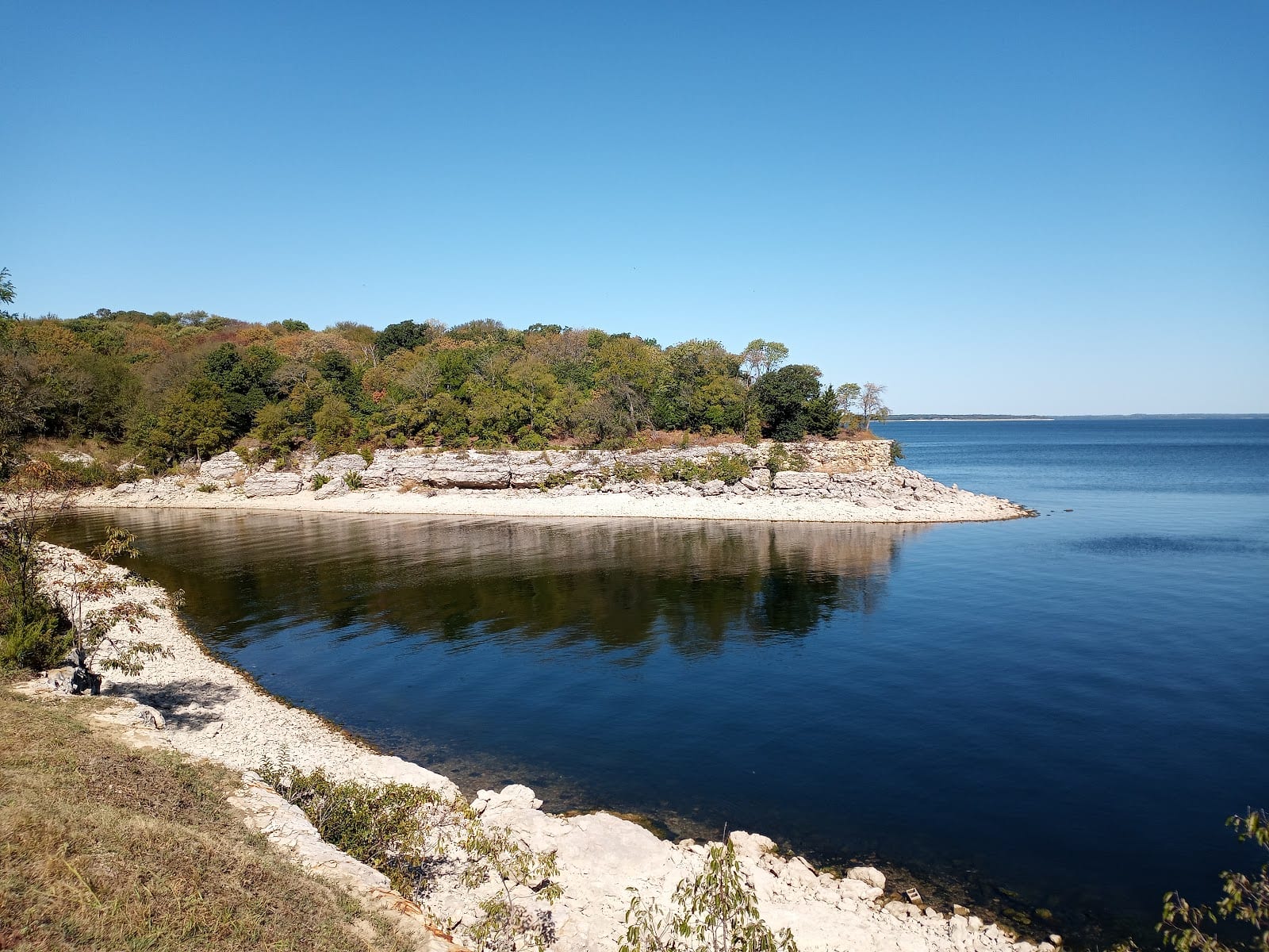 Lake Texoma from the shore at Eisenhower State Park.